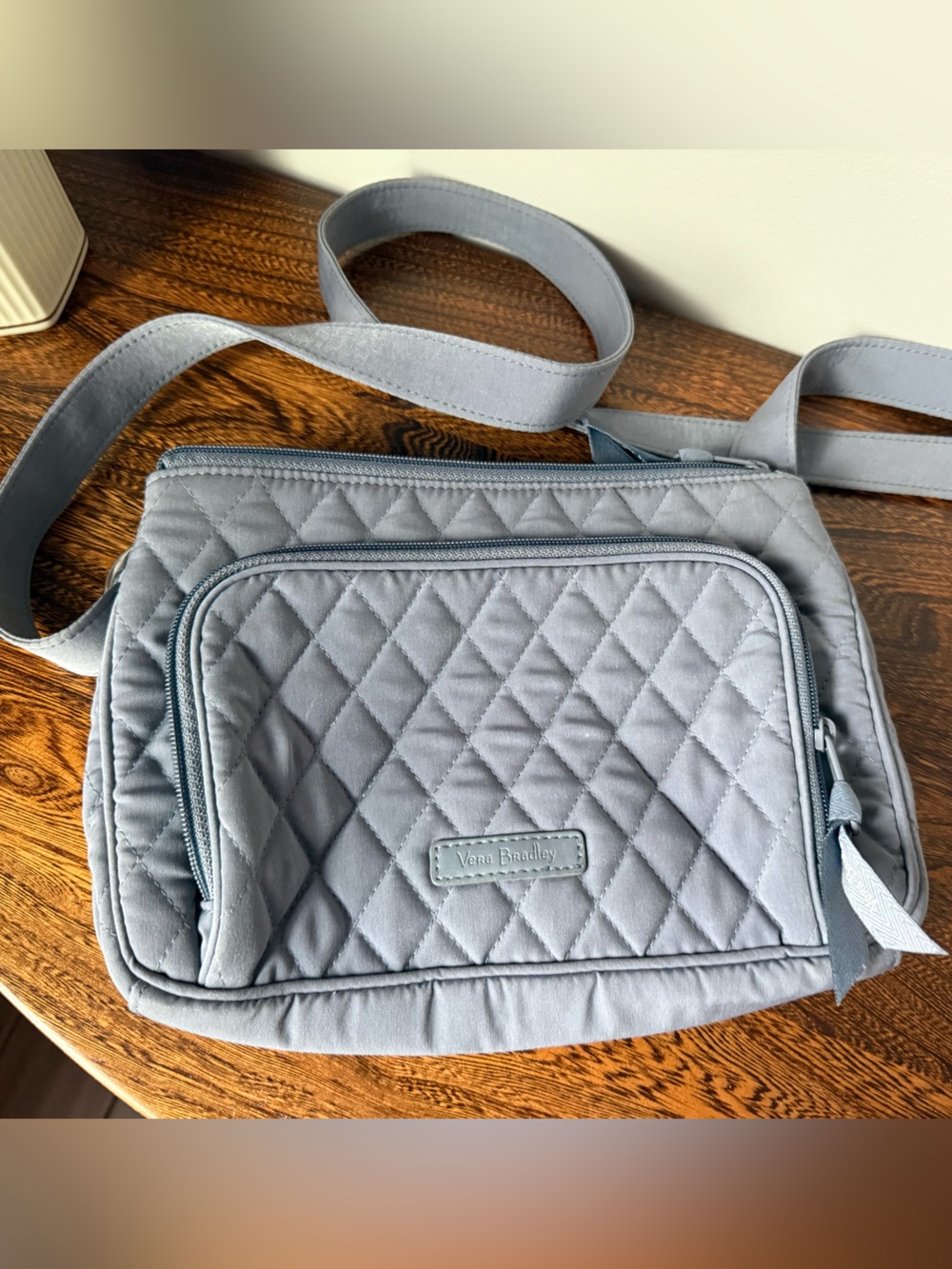 Vera Bradley Beautiful Gray Quilted Crossbody Bag